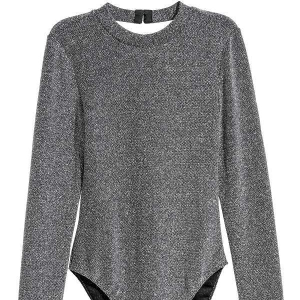 Divided High neck sparkle bodysuit